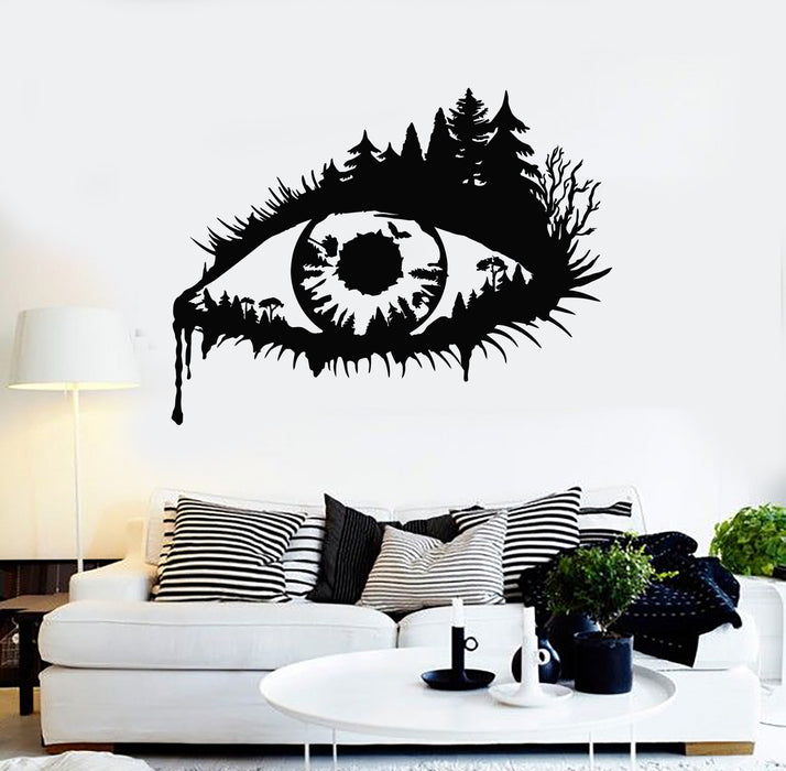 Vinyl Wall Decal Abstract Eye Nature Forest Tree Branches Stickers Mural (g3369)