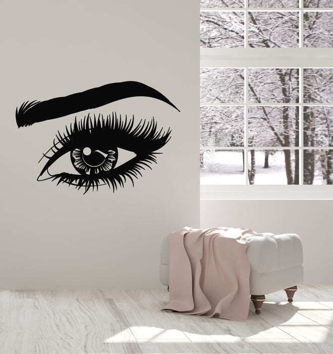 Vinyl Wall Decal Beautiful Woman Beauty Eyes Makeup Cosmetics Stickers Mural (g4812)