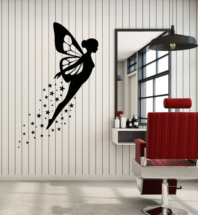 Vinyl Wall Decal Fairy Wings Fairytales Magic Child Room Stickers Mural (g3062)