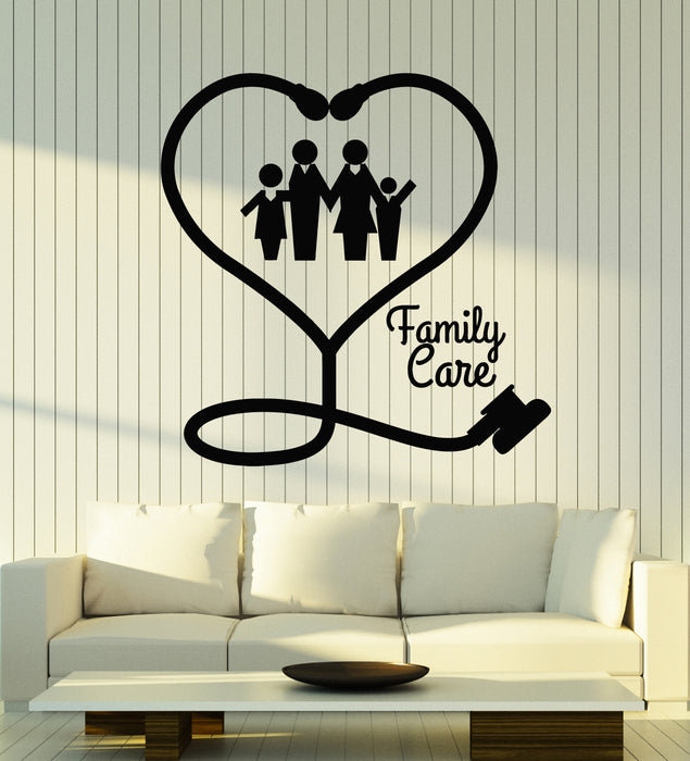 Vinyl Wall Decal Family Care Healthy Clinic Hospital Medical Institution Stickers Mural (g2967)