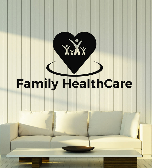Vinyl Wall Decal Family Health Care Clinic Medical Hospital Stickers Mural (g6781)