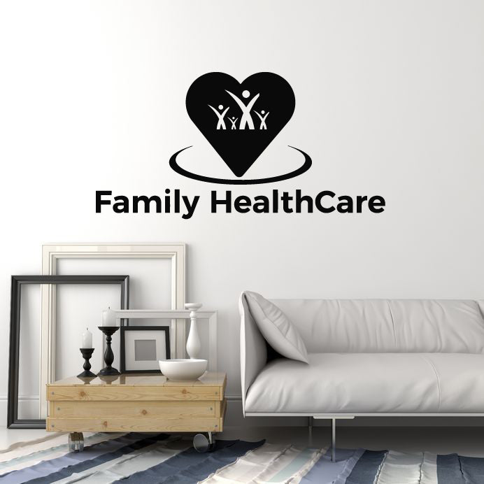 Vinyl Wall Decal Family Health Care Clinic Medical Hospital Stickers Mural (g6781)