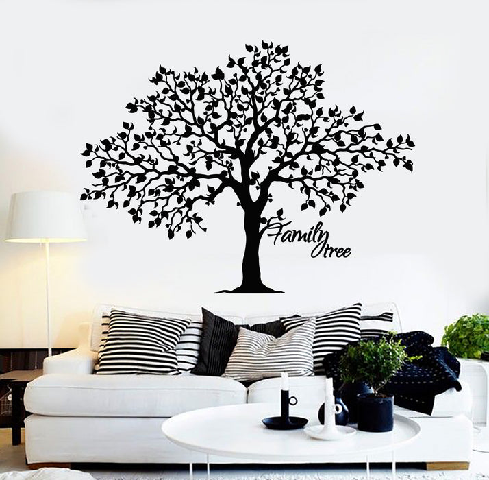 Vinyl Wall Decal Family Tree Branch Nature Living Room Idea Stickers Mural (g3118)