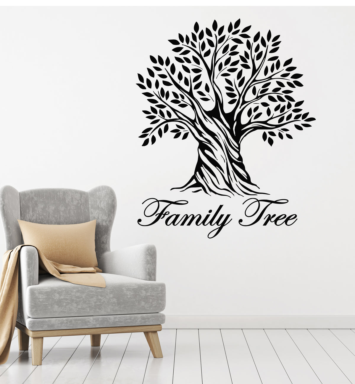 Vinyl Wall Decal Living Room Art Family Tree Branch Leaves Stickers Mu ...