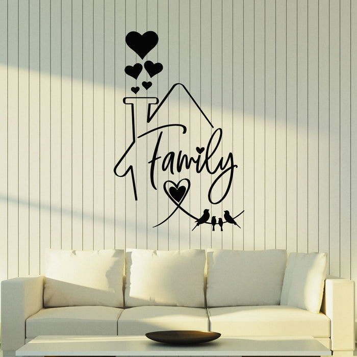 Vinyl Wall Decal Family Sweet Home Love Romantic Living Room Stickers Mural (g8059)