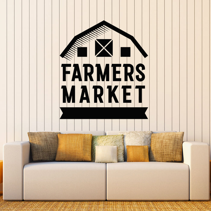 Autocollant mural en vinyle Marché fermier Magasin Ferme Village Produits frais Autocollants Mural (g8297)
