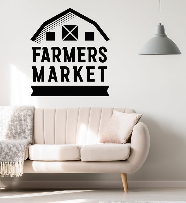Autocollant mural en vinyle Marché fermier Magasin Ferme Village Produits frais Autocollants Mural (g8297)