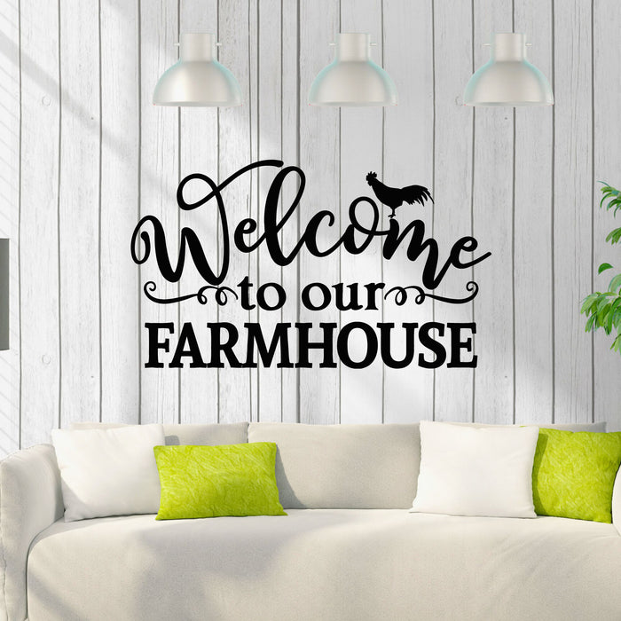 Vinyl Wall Decal Welcome To Our Farmhouse Farmer Home Decor Stickers Mural (g8071)