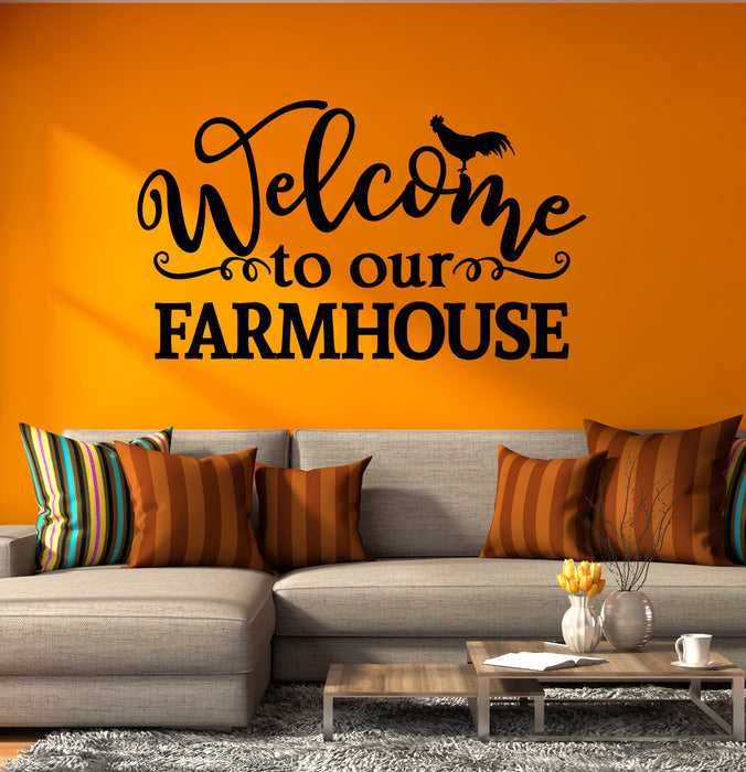 Vinyl Wall Decal Welcome To Our Farmhouse Farmer Home Decor Stickers Mural (g8071)