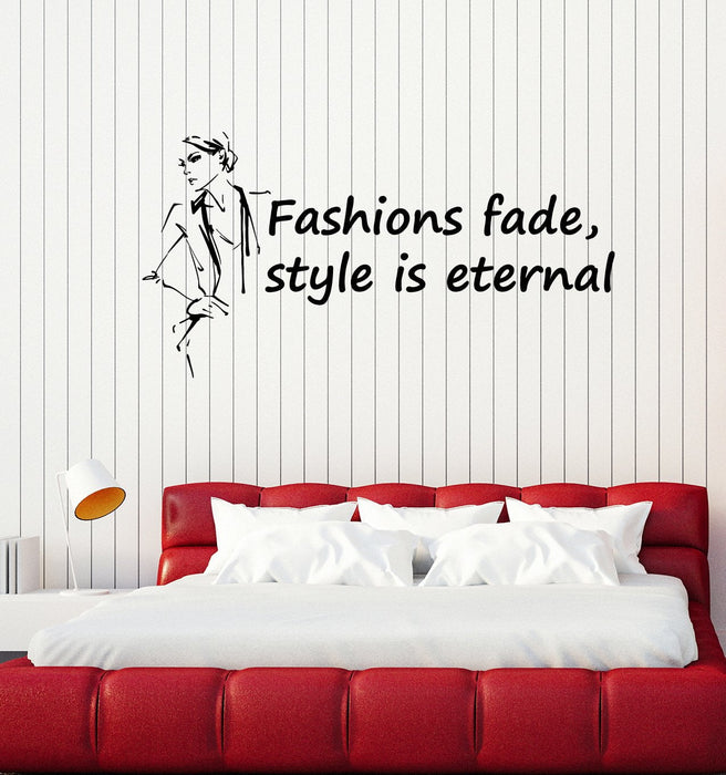 Vinyl Wall Decal Fashion Quote Woman Style Beauty Shop Salon Saying Stickers Mural (ig5546)
