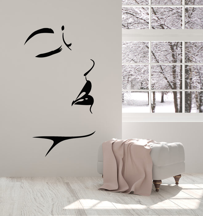 Vinyl Wall Decal Abstract Female Face Makeup Beauty Studio Stickers Mural (g2835)