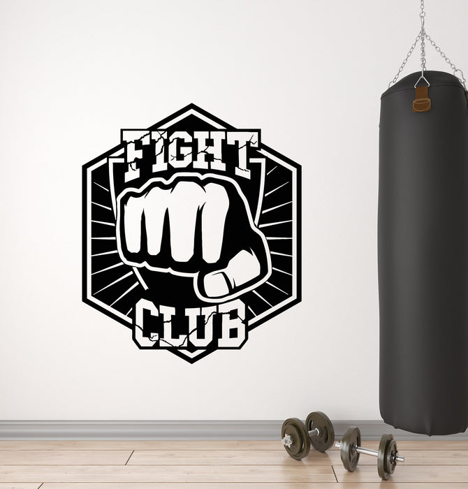 Vinyl Wall Decal Fight Club Sparring Fighter Boxer Martial Arts Sports Stickers Mural (g1306)