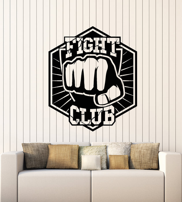 Vinyl Wall Decal Fight Club Sparring Fighter Boxer Martial Arts Sports Stickers Mural (g1306)