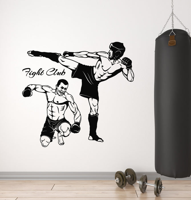 Vinyl Wall Decal Fight Club Kickboxing MMA Fighters Gym Sports Stickers Mural (g4024)