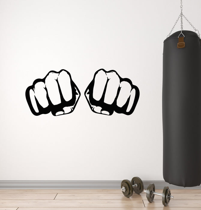 Vinyl Wall Decal Fist Fighting Fight Club Martial Arts  Sports Gym Stickers Mural (g4436)