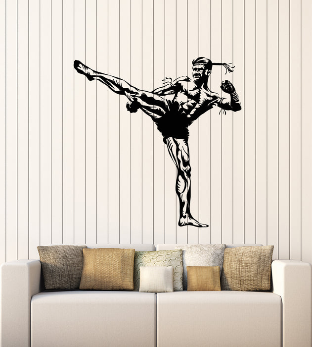 Vinyl Wall Decal Fight Club Fighting Gym Sports Martial Arts Stickers Mural (g1610)