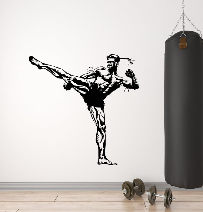 Vinyl Wall Decal Fight Club Fighting Gym Sports Martial Arts Stickers Mural (g1610)