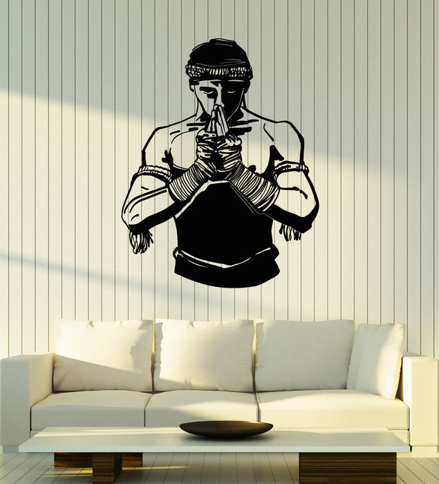 Vinyl Wall Decal Fighter MMA Oriental Fighting Sports Gym Stickers Mural (g5714)