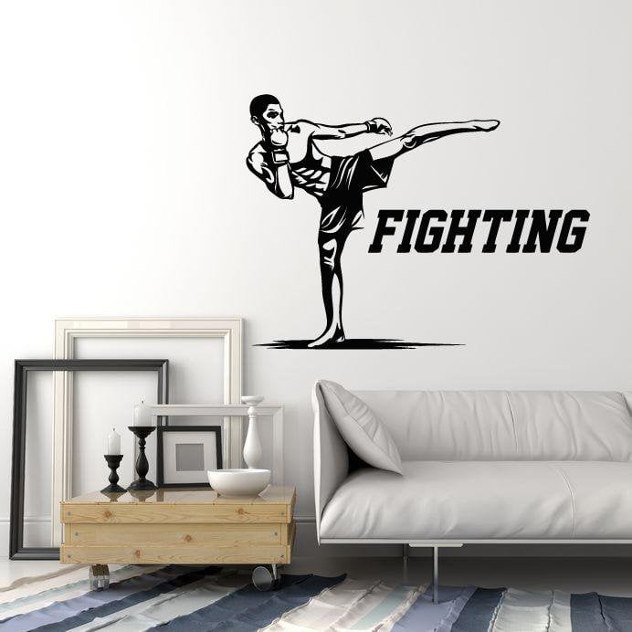 Vinyl Wall Decal Fighting MMA Fighter Martial Arts Fight Club Decor Stickers Mural (ig5518)