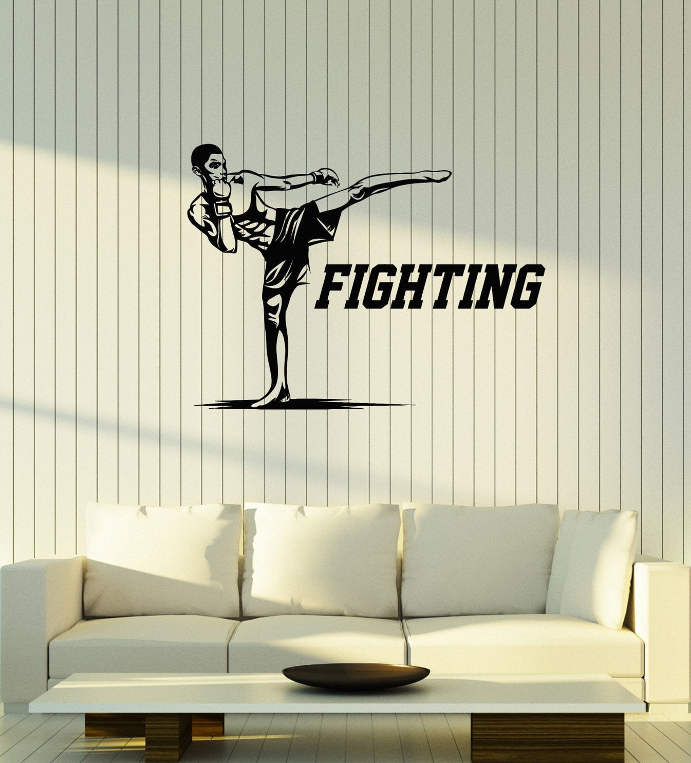 Vinyl Wall Decal Fighting MMA Fighter Martial Arts Fight Club Decor St ...