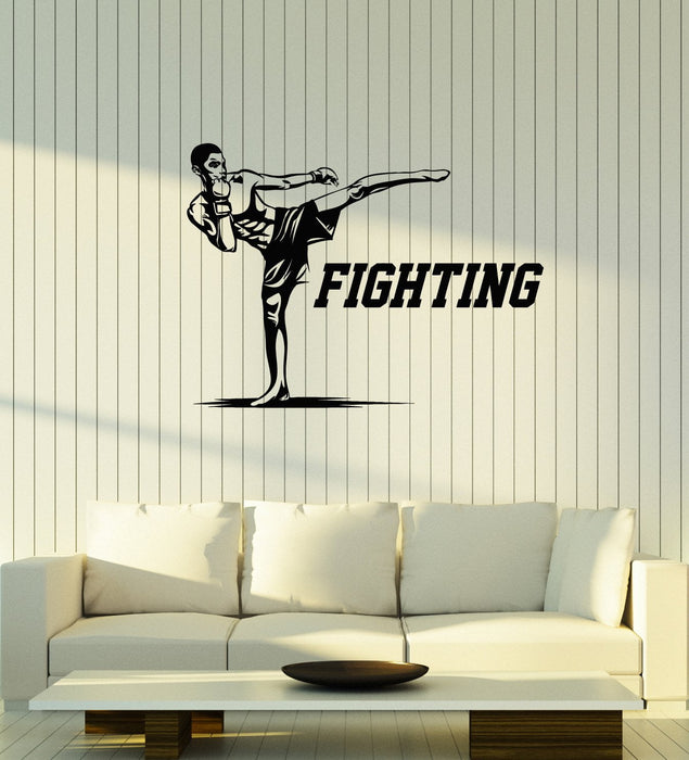 Vinyl Wall Decal Fighting MMA Fighter Martial Arts Fight Club Decor Stickers Mural (ig5518)