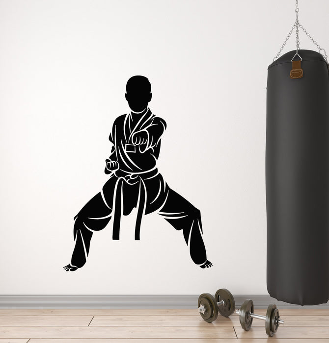 Vinyl Wall Decal Sparring Karate Fighting Stance Fight Sport Club Stickers Mural (g7248)