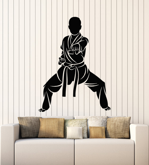 Vinyl Wall Decal Sparring Karate Fighting Stance Fight Sport Club Stickers Mural (g7248)
