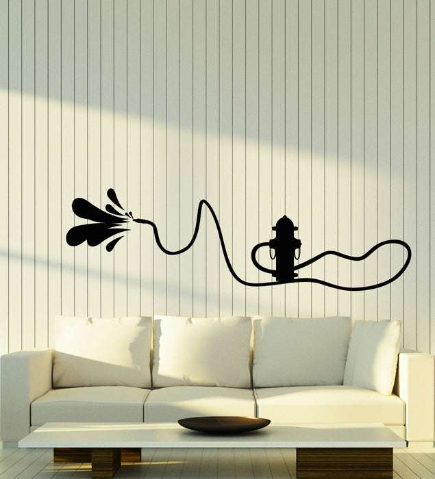 Vinyl Wall Decal Fire Hydrant Department Firefighter Decor Stickers Mural (g2597)