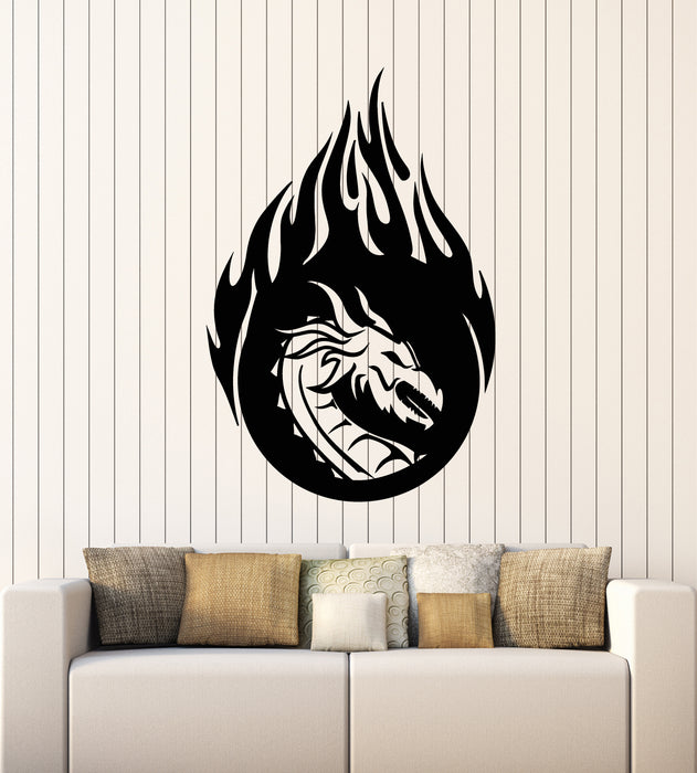 Vinyl Wall Decal Dragon Fairy Tale Fire Fantasy Animal Myth Beast Stickers Mural (g2921)