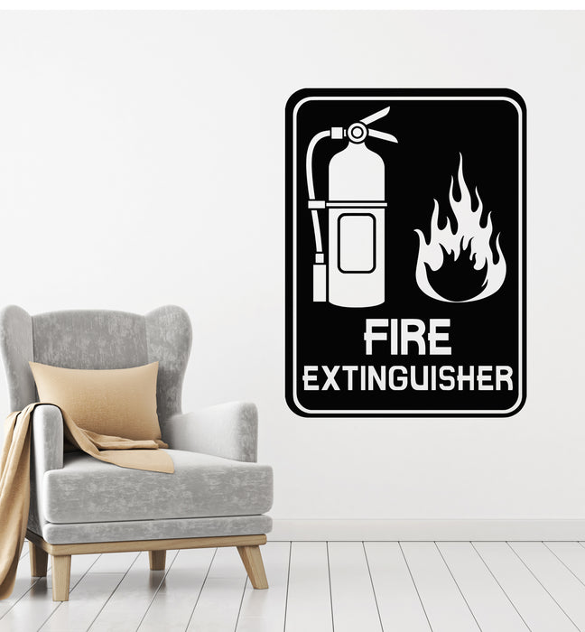 Vinyl Wall Decal Tablet Fire Extinguisher Firefighting Fighter Stickers Mural (g3220)