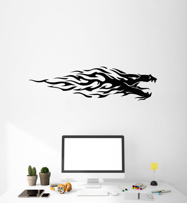 Vinyl Wall Decal Fire Tongue Flame Tribal Animal Decor Stickers Mural (g4096)