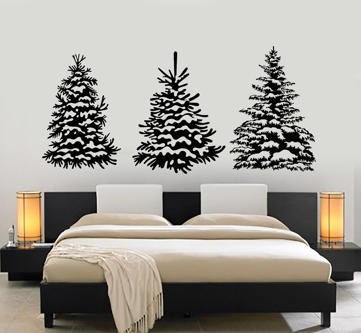 Vinyl Wall Decal Fir Trees Forest Nature Decor Home Interior Stickers ...