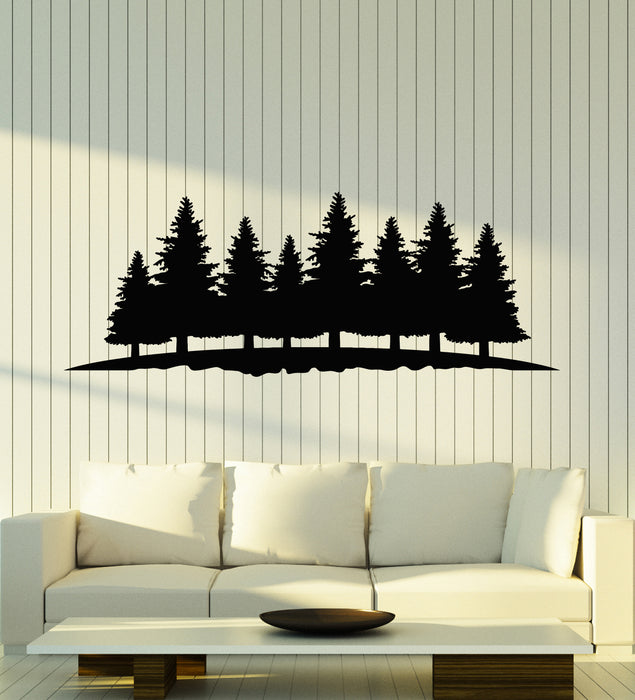 Vinyl Wall Decal Forest Nature Fir Trees Living Room Bedroom Stickers Mural (g6181)