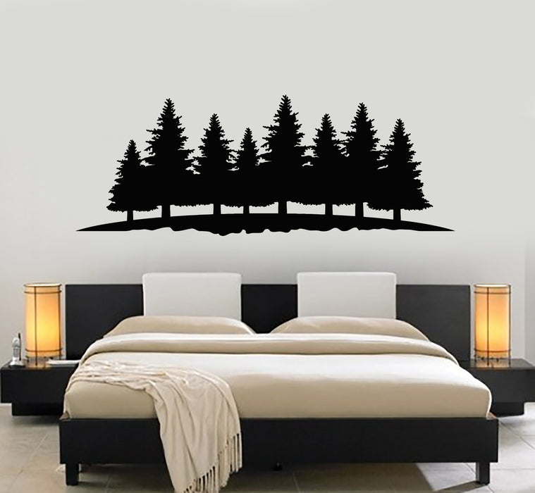 Vinyl Wall Decal Forest Nature Fir Trees Living Room Bedroom Stickers Mural (g6181)