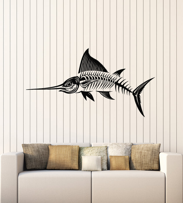 Vinyl Wall Decal Swordfish Animal Fish Ocean Sea Fishing Store Stickers Mural (g2012)