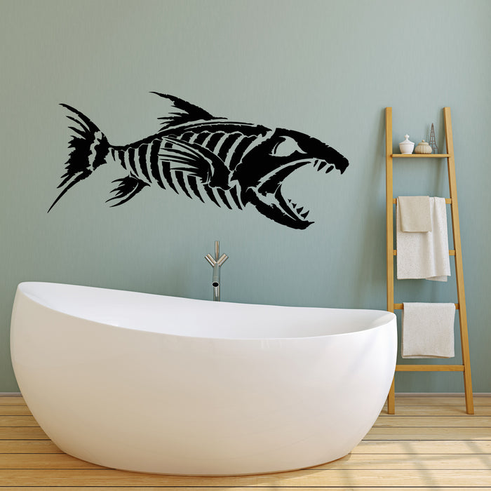 Vinyl Wall Decal Dangerous Fish Ocean Predator Underwater World Stickers Mural (g2143)