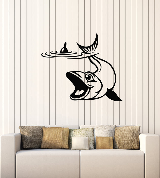 Autocollant mural en vinyle Club de pêche Fisher Hobby Cartoon Fish Stickers Mural (g2886)