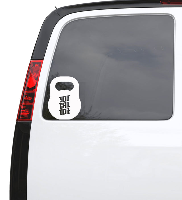 Auto Car Sticker Decal Kettlebell Gym Quote Fitness Truck Laptop Window 5" by 6.5" Unique Gift ig4520c