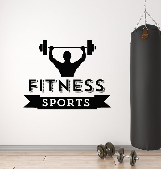Autocollant mural en vinyle pour salle de sport, club de fitness, sport, mode de vie sain (g1629)