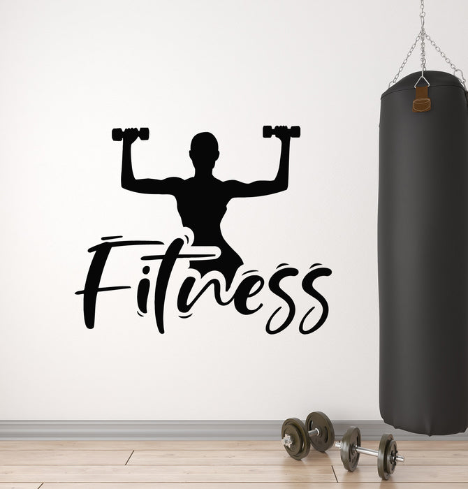 Vinyl Wall Decal Fitness Girl Gym Body Training Center Sport Decor Stickers Mural (g2026)
