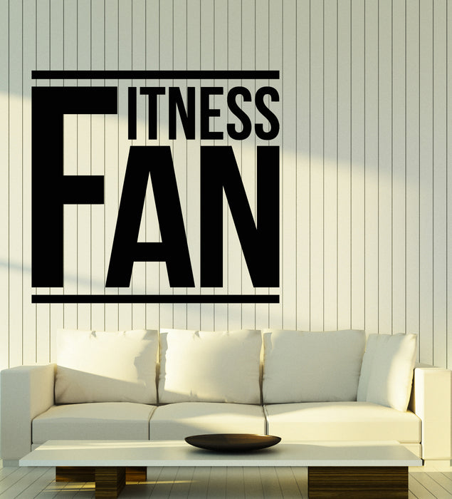 Виниловая наклейка на стену Здоровый образ жизни Фитнес Фан-клуб Железный спорт Тренажерный зал Наклейки Фреска (g2223)