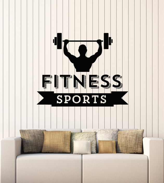 Autocollant mural en vinyle pour salle de sport, club de fitness, sport, mode de vie sain (g1629)