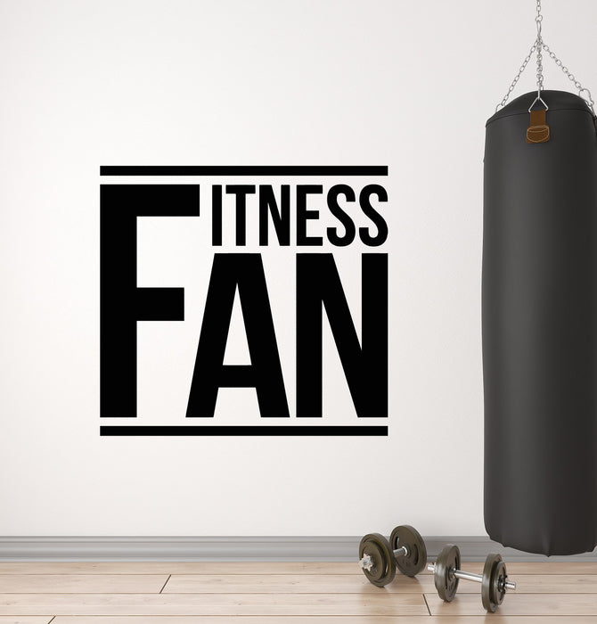 Vinyl Wall Decal Healthy Lifestyle Fitness Fan Club Iron Sport Gym Stickers Mural (g2223)
