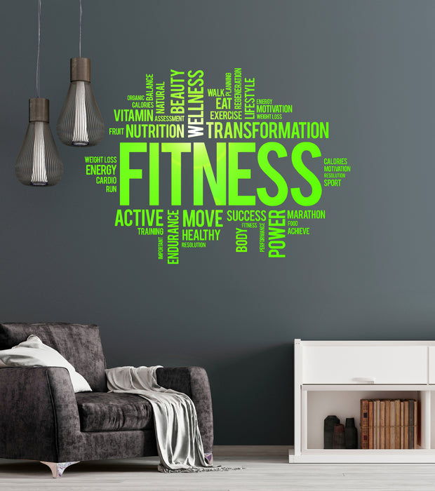 Vinyl Wall Decal Fitness ig3825
