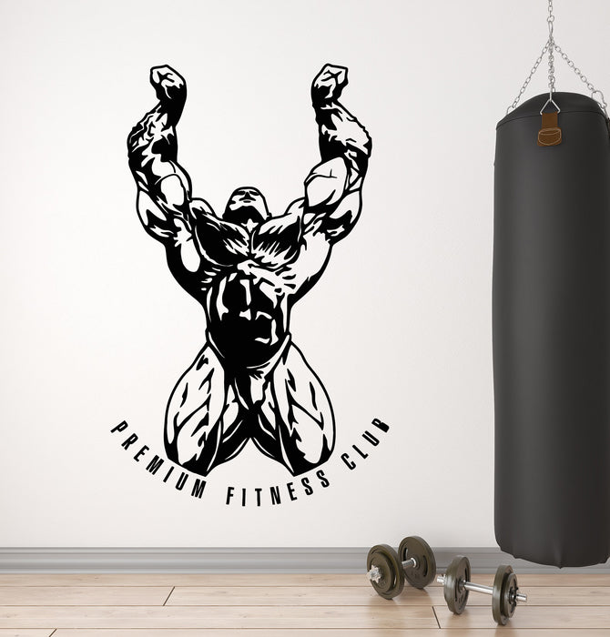Vinyl Wall Decal Premium Fitness Club Gym Bodybuilding Sports Stickers Mural (g5398)