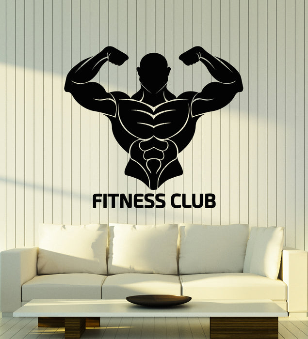 Autocollant mural en vinyle Bodybuilding Fitness Club Iron Sport Gym Décor Autocollants Mural (g5882)
