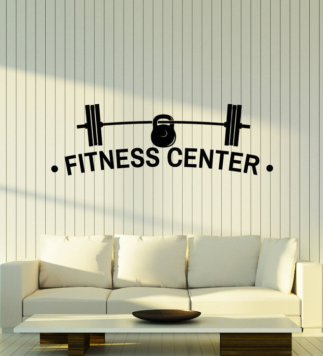 Autocollant mural en vinyle Gym Man Fitness Bodybuilding Sports Kettlebell Stickers Mural (g6079)