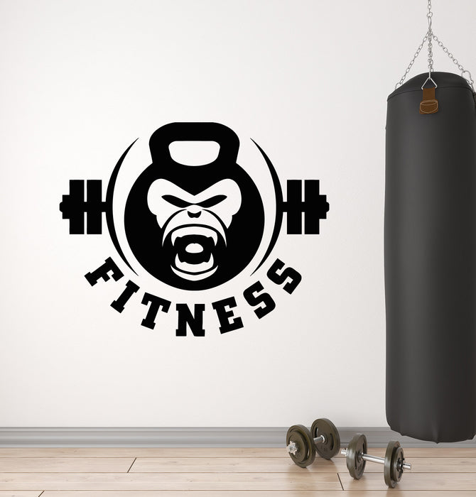 Vinyl Wall Decal Gym Fitness Club Iron Strength Bodybuilding Sport Stickers Mural (g2994)