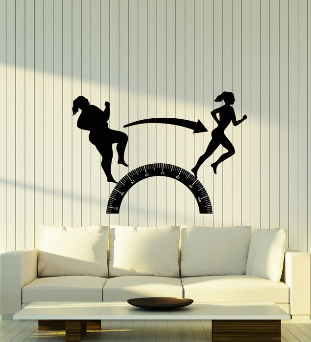 Vinyl Wall Decal Fitness Exercise Running Track Motivational Sports Stickers Mural (g4049)