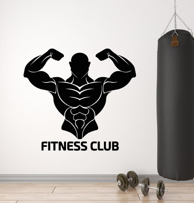 Autocollant mural en vinyle Bodybuilding Fitness Club Iron Sport Gym Décor Autocollants Mural (g5882)